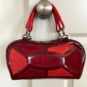 Escada Vintage Red Patent Leather Handle Bag